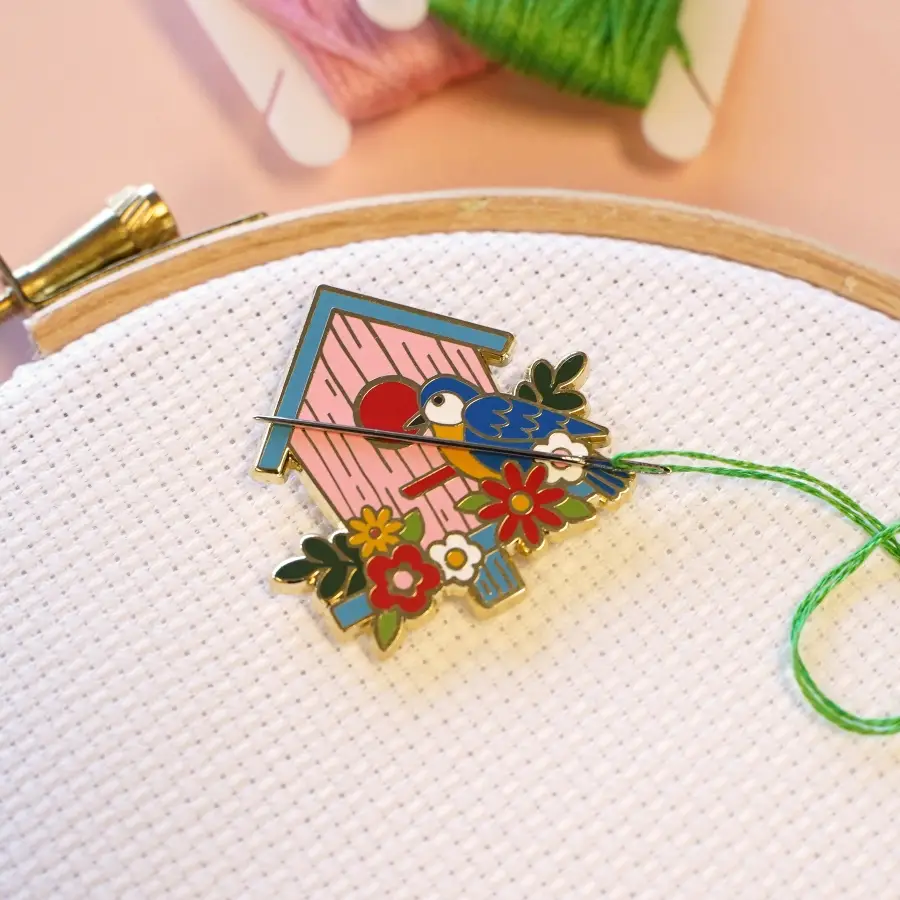 Caterpillar Cross Stitch | Needle Minder | Birdhouse - Image 2