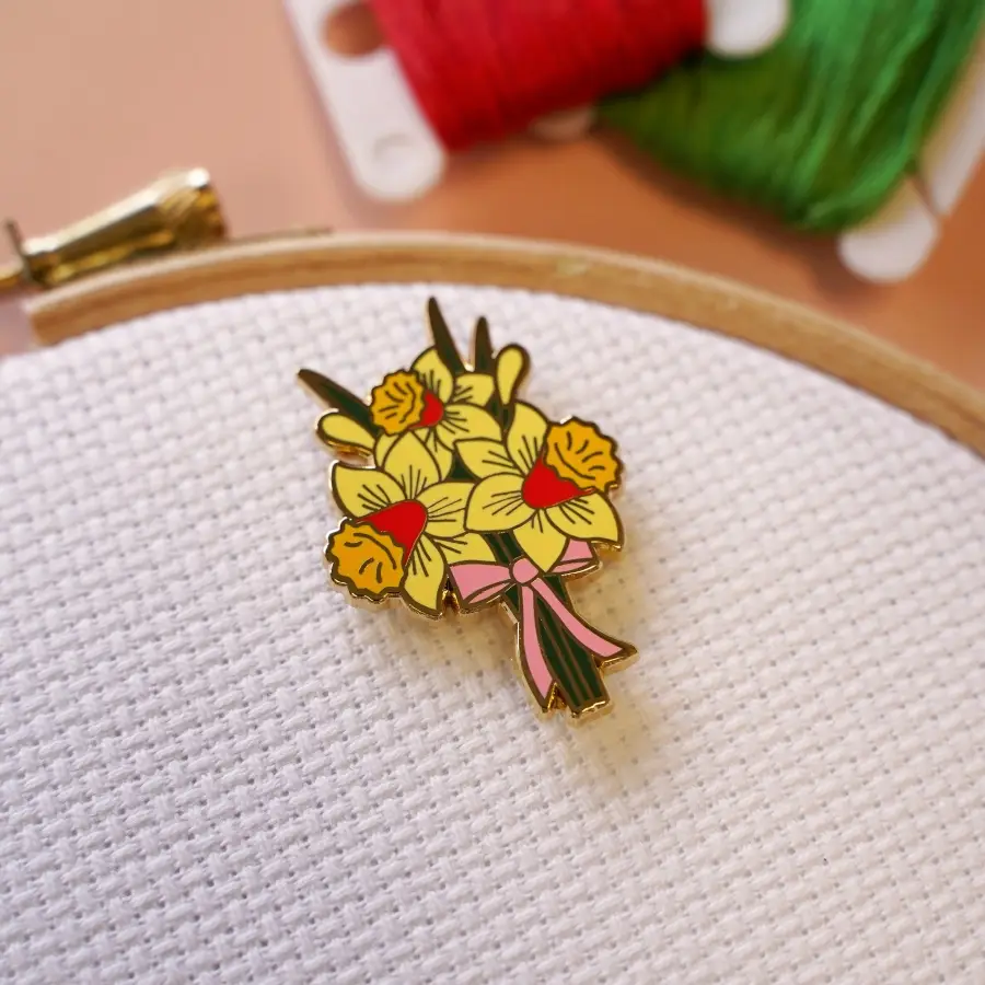 Caterpillar Cross Stitch | Needle Minder | Daffodil - Image 2