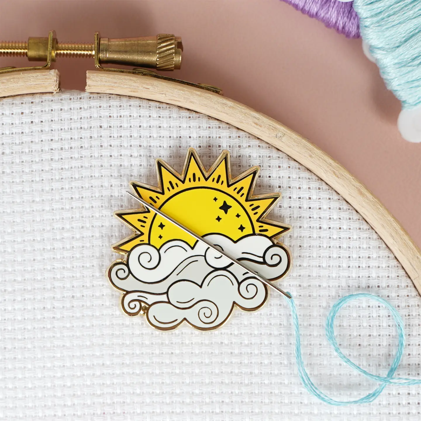 Caterpillar Cross Stitch | Needle Minder | Sunshine - Image 2
