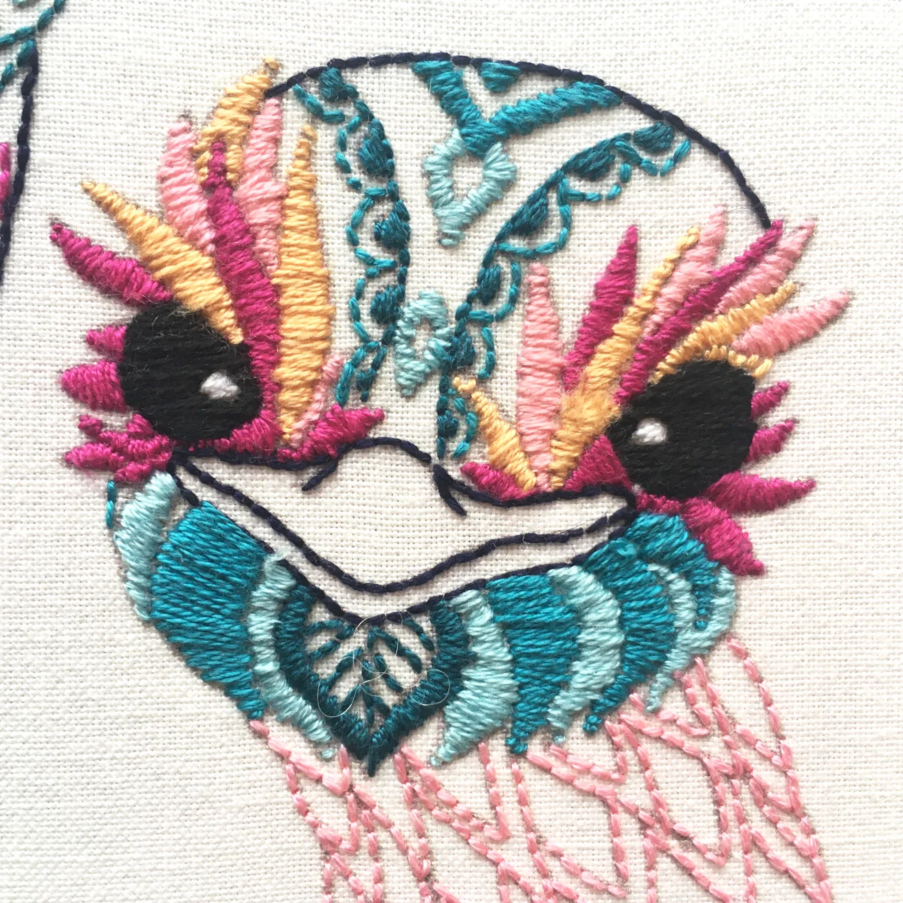 Cinnamon Stitching | Ostrich Embroidery kit - Image 3