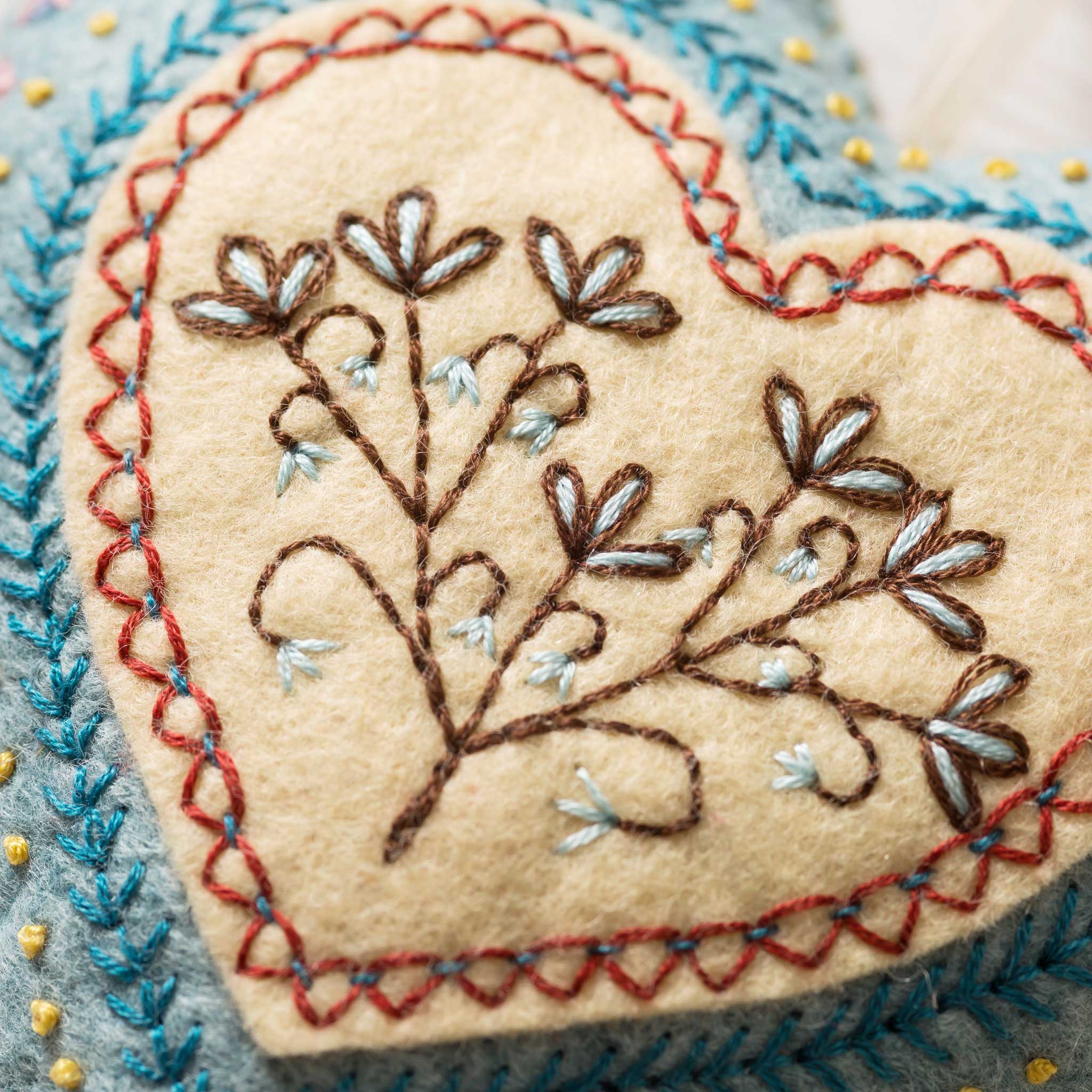 Corinne Lapierre Felt Kit | Embroidered Heart - Image 3