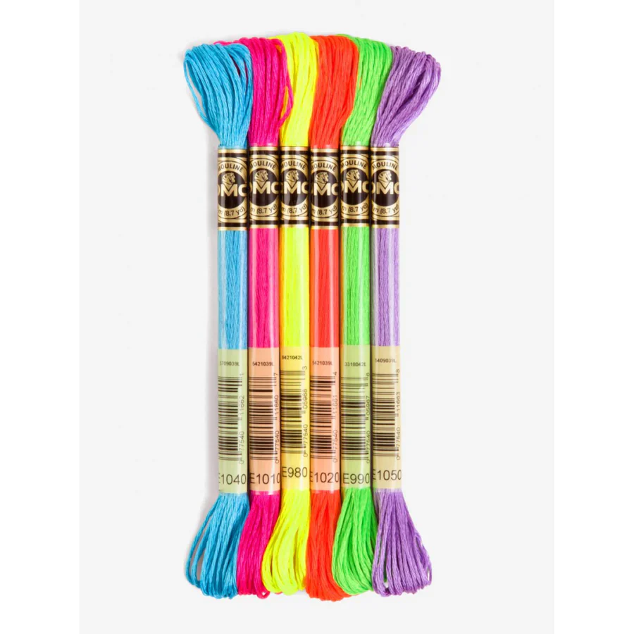 DMC Embroidery Thread | 6 pack Light Effects | Fluorescents - Image 2